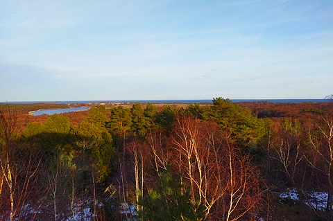 Вид с высоты Мюллера на поселок Рыбачий — Роситтен | Калининград