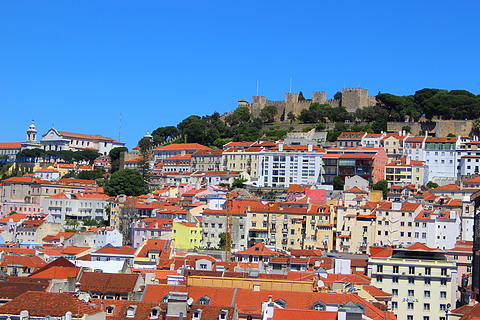 Вид на Лиссабон с обзорной площадки Санта Жушта | Лиссабон